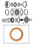 WAVED FRICTION PLATE<br> Smooth <br> Intermediate Clutch  