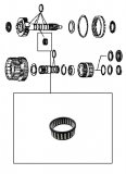 SPLITE CAGED BEARING <br> Output Shaft