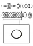 FRICTION PLATE <br> Single Sided <br> 3-5-R Clutch
